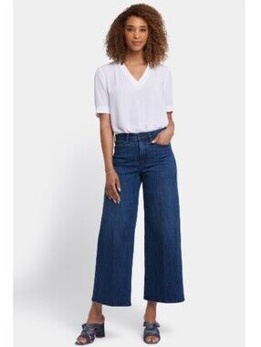 NYDJ HR Brodi Wide Leg Ankle Ibiza Blues Jeans- 12